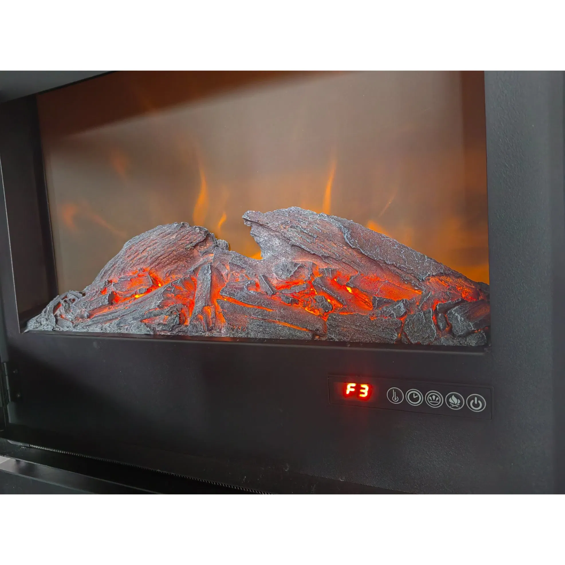 Home Decorative Fireplaces Device Heat Tempered Glass Anti-Fire Fire Place Fireproof Freestanding Fireplaces
