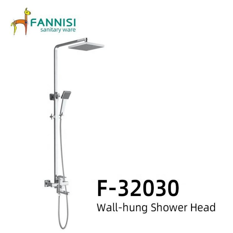 Wall Mount Brass Square Shower Column Pipe Shower Faucet Manufacturer