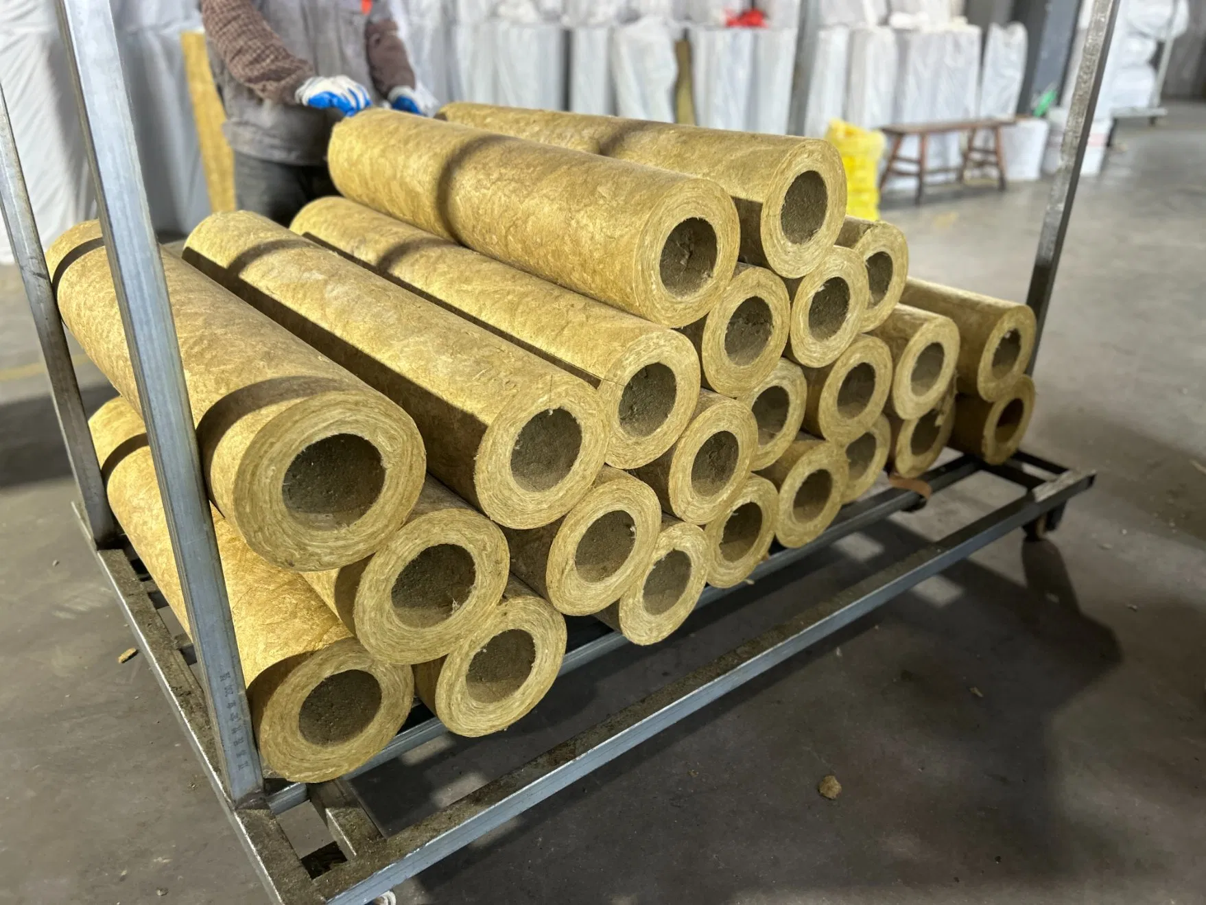 Rock Wool Pipe Section for Thermal Insulation of Industrial Pipeline Systems