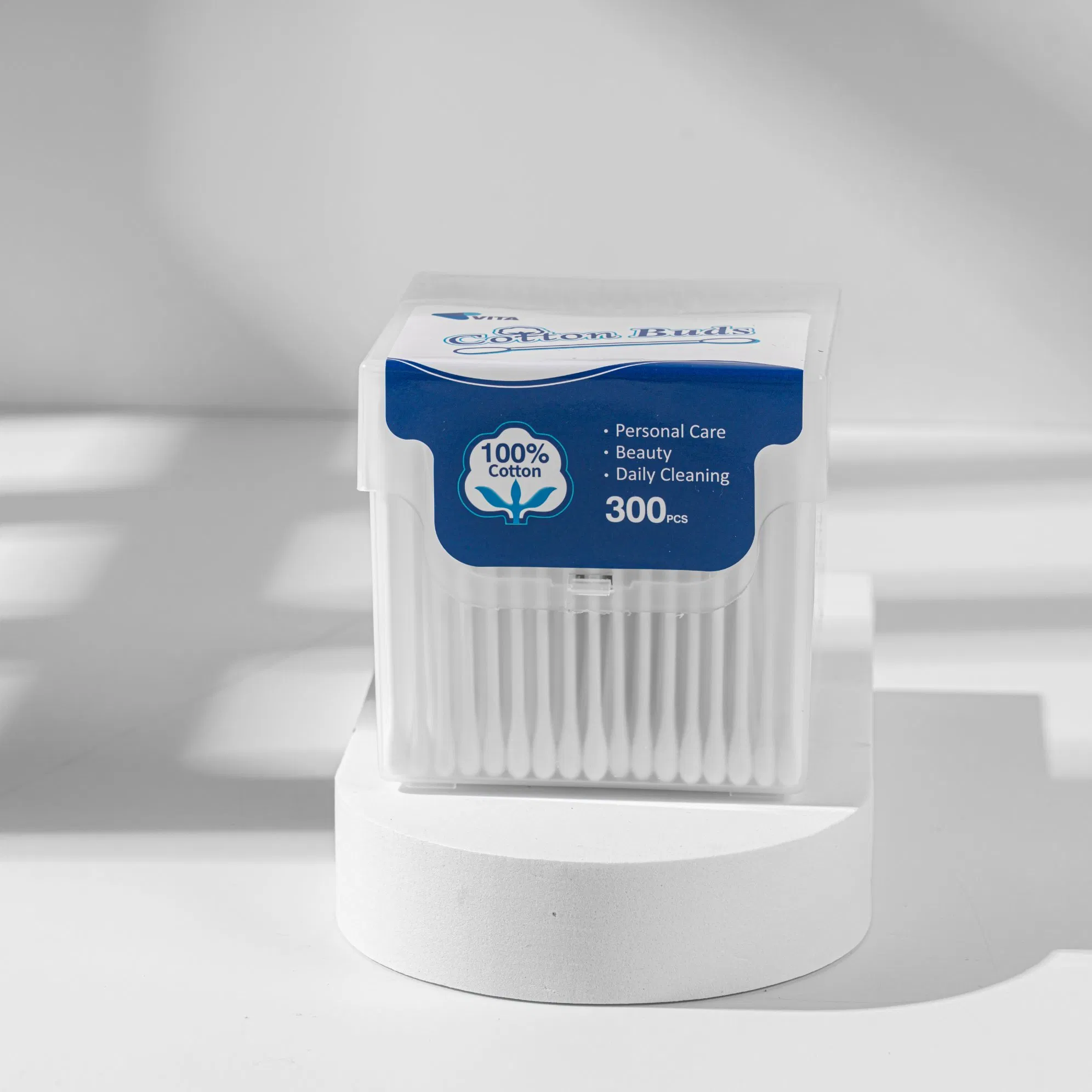 300 PCS Biodegradable Cotton Buds for Gentle Cleaning and Care