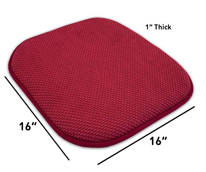 Подушка Memory Foam с ячеистой структурой и противоскользящим покрытием, цвет графит/красный