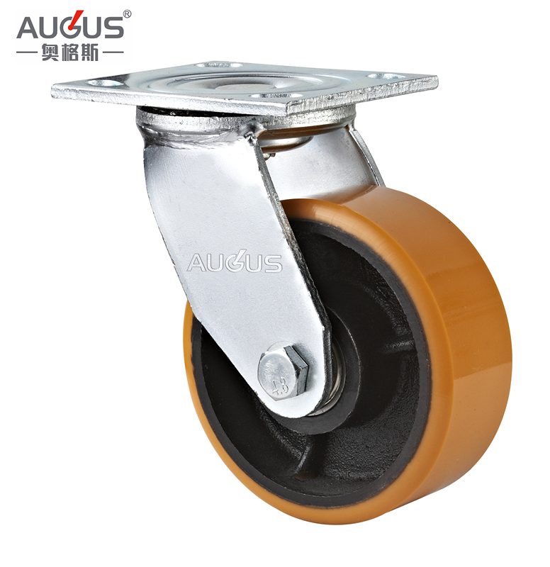 4 5 6 8 Inch Heavy Duty Caster Wheel PU Industrial Caster