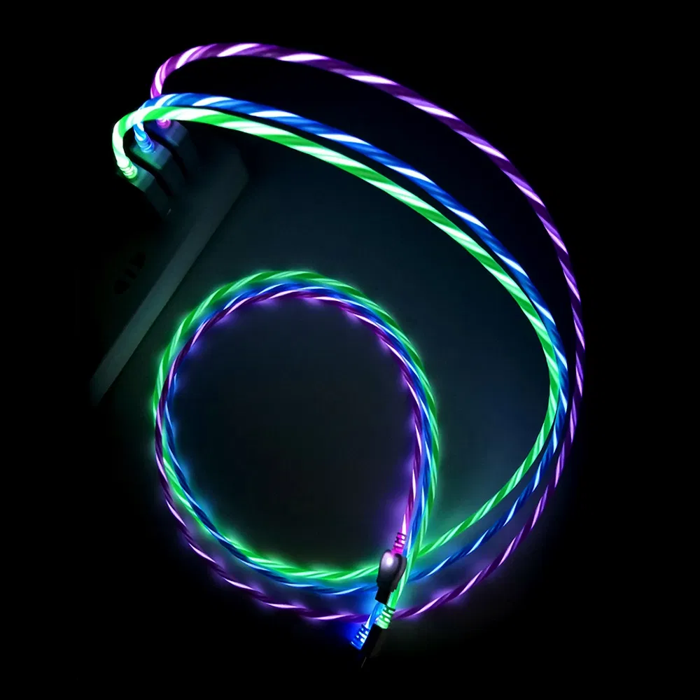 USB-C кабель с подсветкой, светящийся