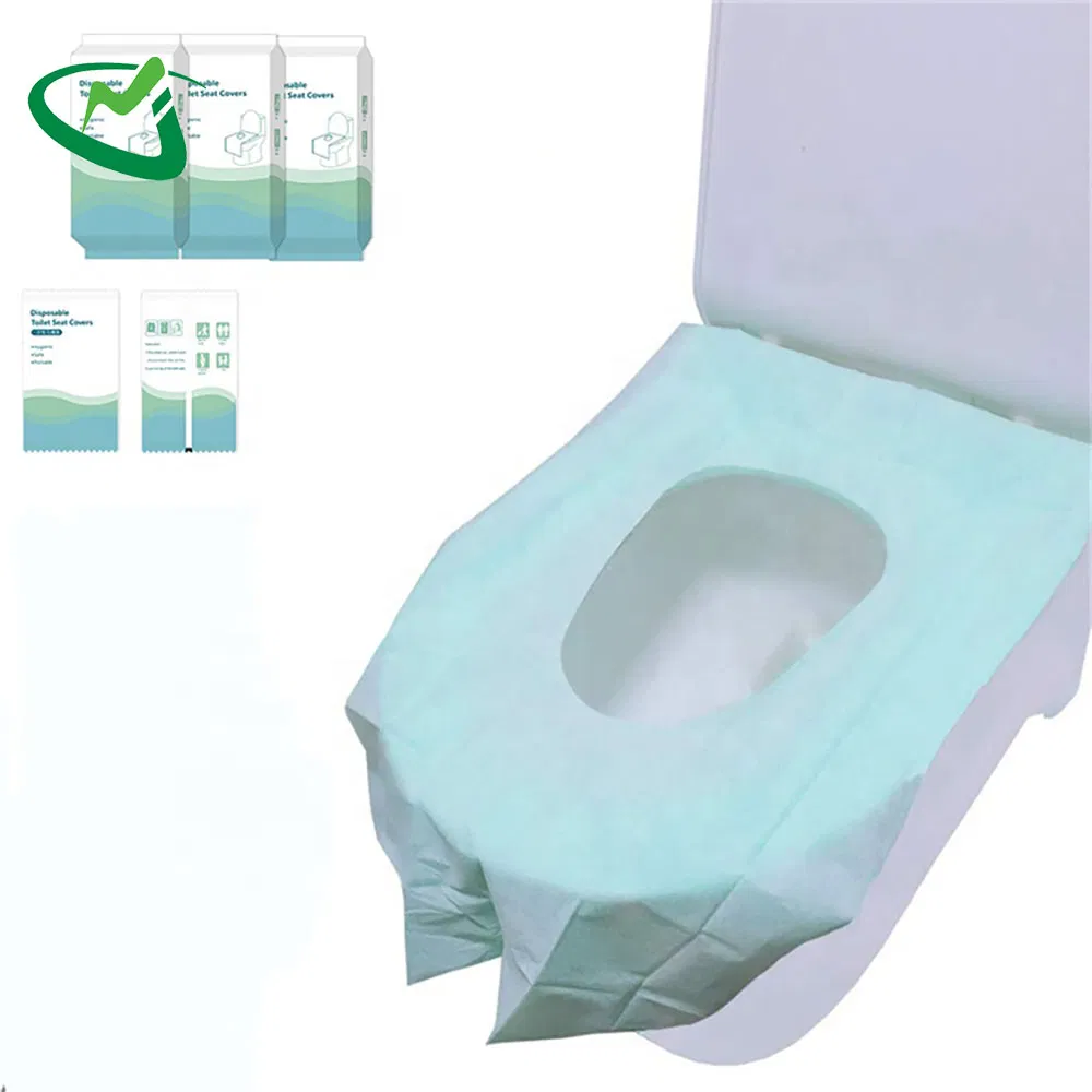 100% Biodegradable Toilet Seat Covers - 50PCS/Bag Disposable Virgin Paper Half-Fold Disposable Toilet Seat Cover