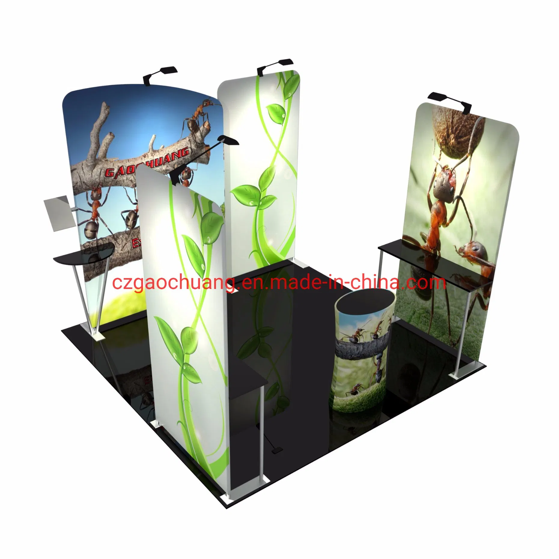 20FT Tension Fabric Display Exhibition Stand Single Sided Package