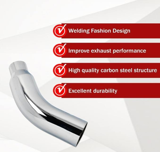 Хромированный наконечник глушителя 4-6 дюймов, 45 градусов