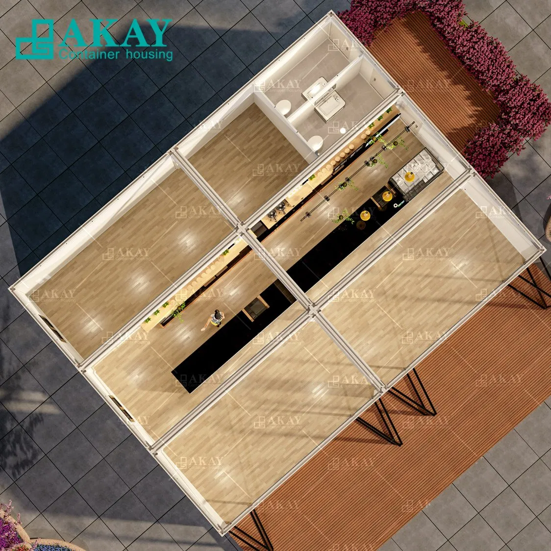 Luxury Design Two Layers Apartment Fabricated Living Portable Container House Prefabricated-Building