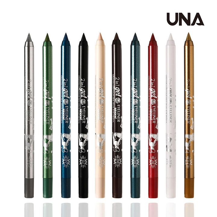 New 2-in-1 Durable Waterproof No Dizzy Eyeliner Gel Pencil Lip Liner 10 Colors Eye Liners Pen Beauty Makeup
