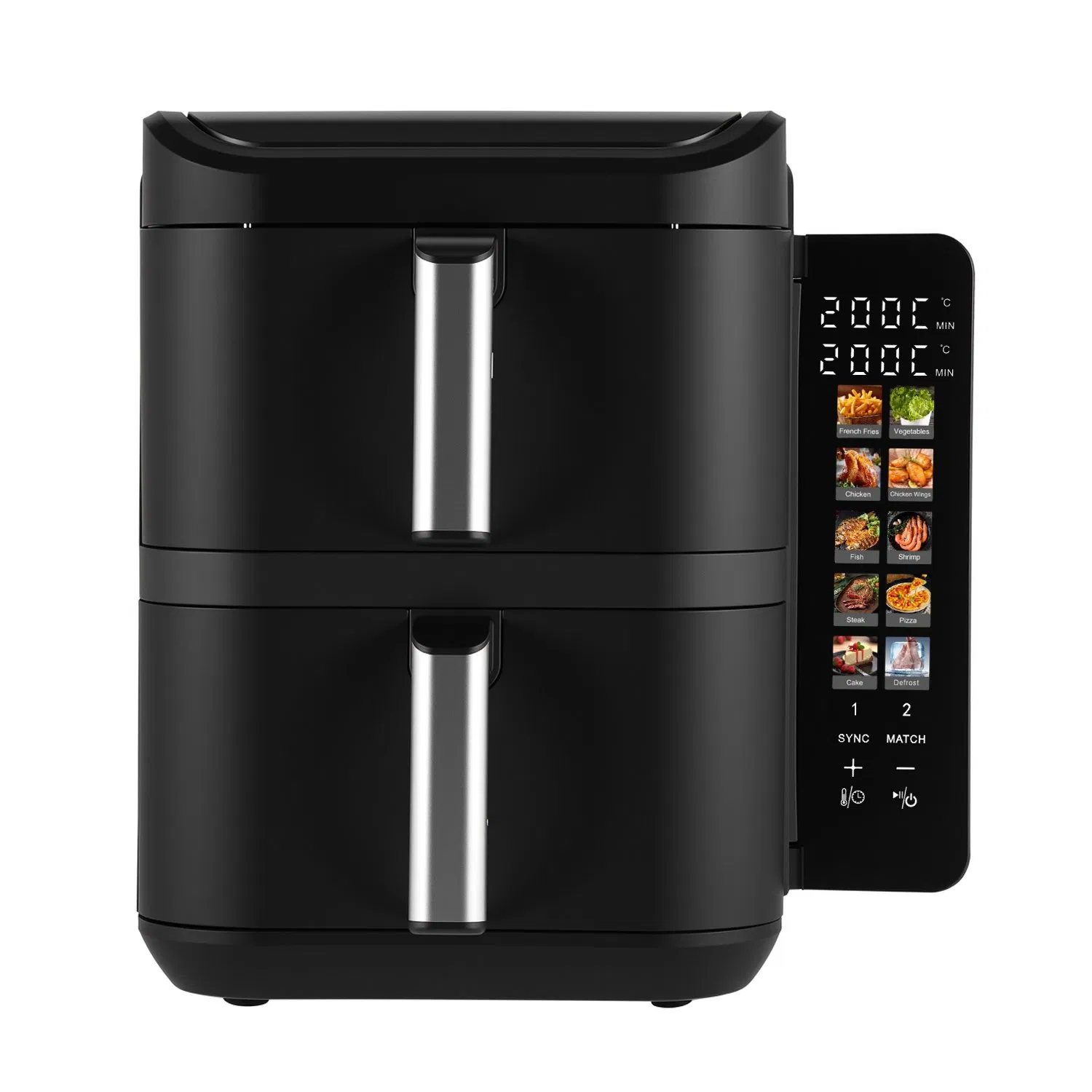 Folden Screen Dual Stack Air Fryer Kitchen Electronics 11L with Visible Window