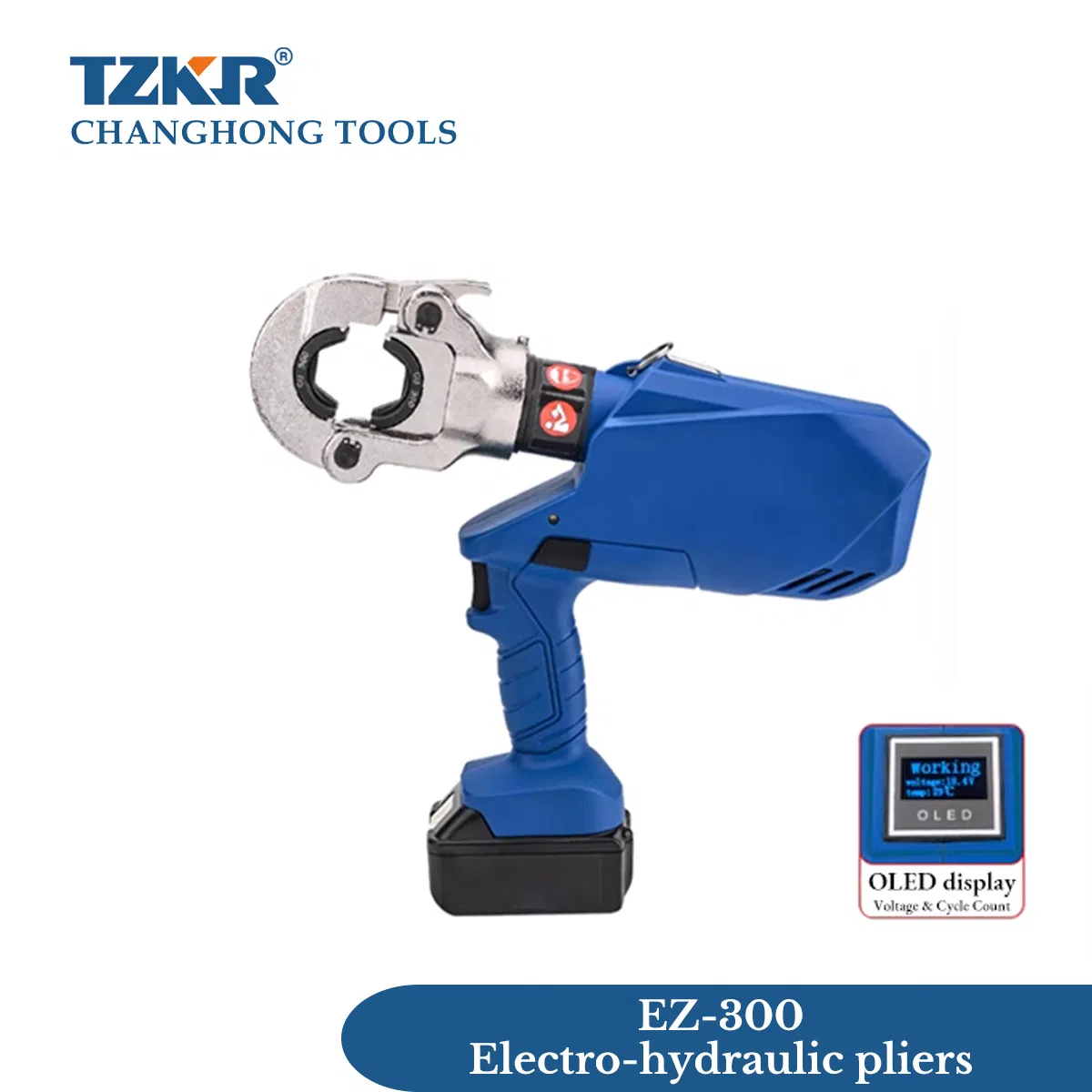 Ez-300 Rechargeable Press Tool Hydraulic Battery Electric Cable Crimping Pliers