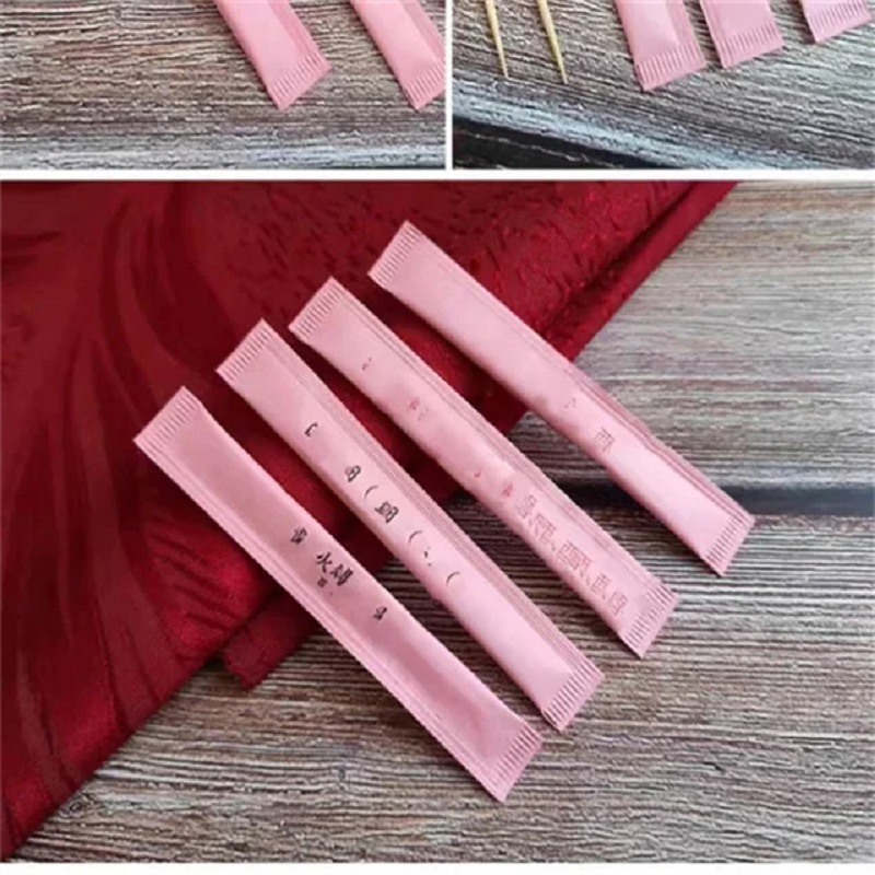 Mint Flavored Wooden Toothpicks with OPP Wrapping, Fresh and Hygienic, Individually Packed
