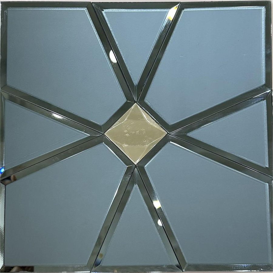 Bathroom Shower SPA Iridescent Tile Mosaic Hot Melt White Blue Color Square Iridescent Glass Swimming Pool Tile Mosaic