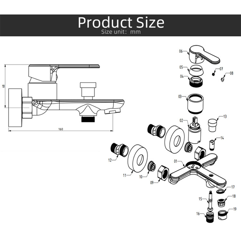 Cheap Price Single Handle Brass Chrome Bathroom Bathtub Faucet