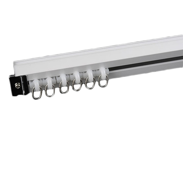 Double Flexible Accessories Anodized Aluminum Curtain Rail Track