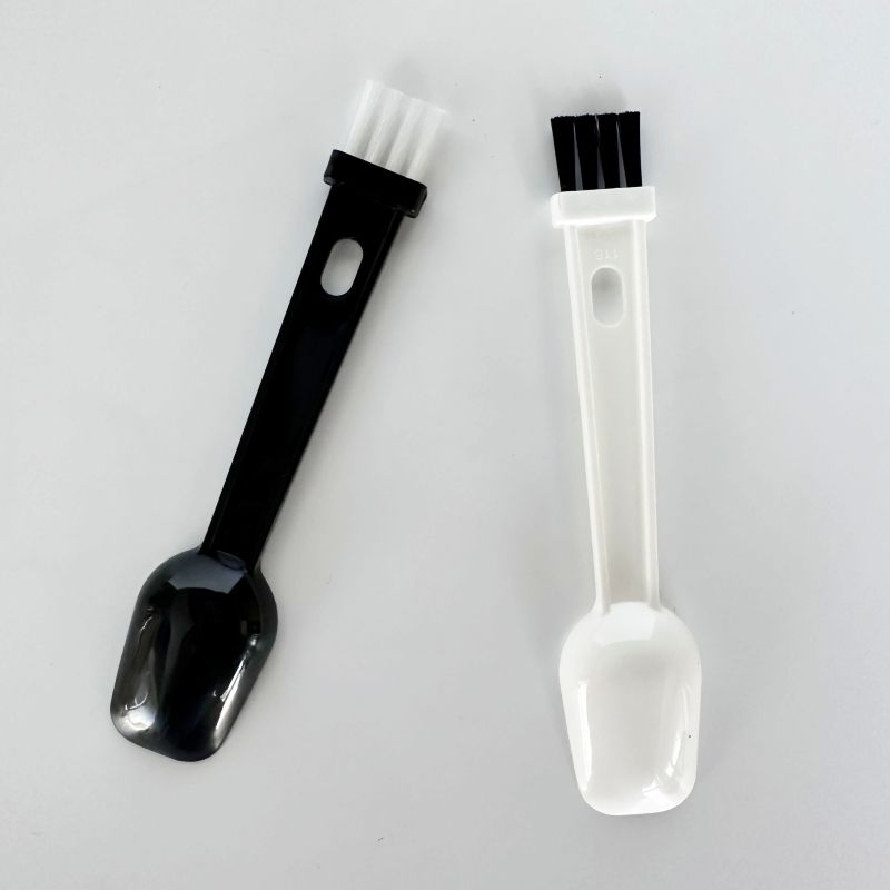 Espresso Coffee Machine Brush Cleaner with Spoon Coffee Grinder Burr Blades 2 in 1 Using Brushes