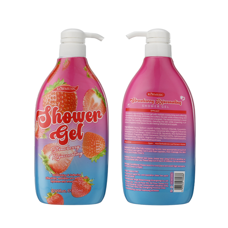 Hydrating Jtrawberry Shower Gel with Natural Skin Benefits