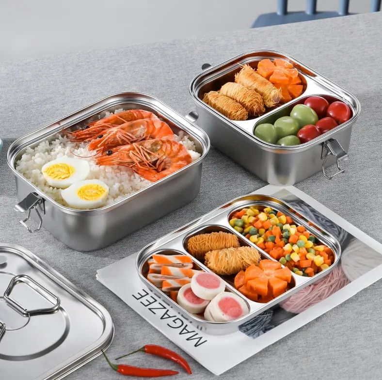 304 Stainless Steel Food Grade Sealed Spill Proof Lunch Box