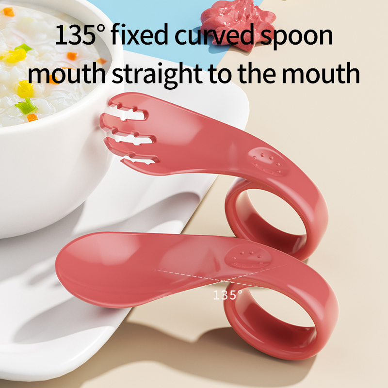 Baby-Friendly Silicone Spork for Easy Grasp and Use