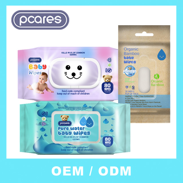 FDA Thick Soft Extra Durable Flushable Baby Cleaning Wet Wipes