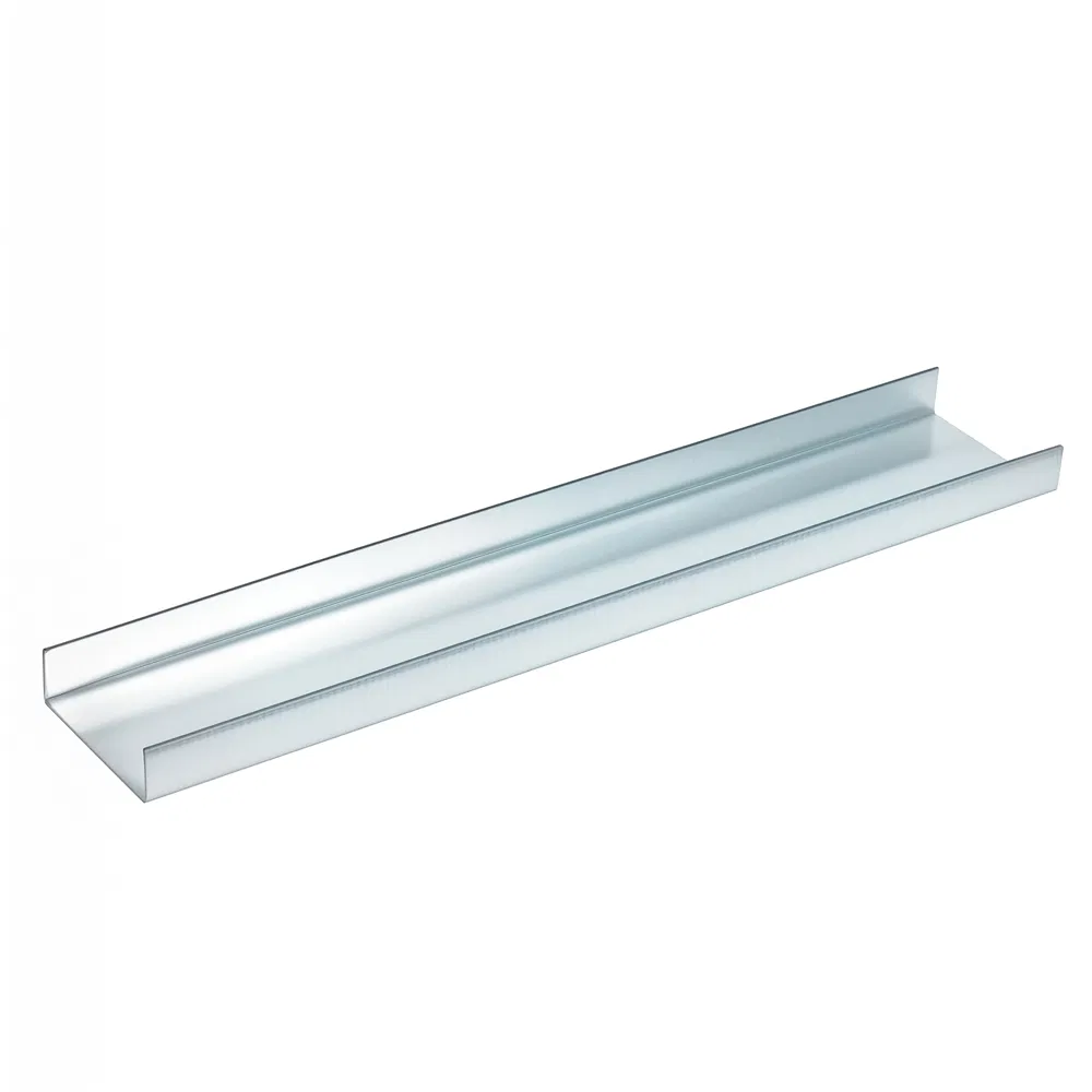 0.2-1.0mm Thickness Galvanized / Stainless Ceiling Grid Support Metal Stud Light Steel Keel U-Type Cross Channel