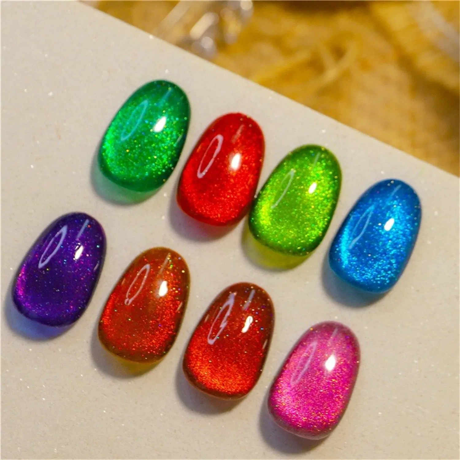 2023 New 12D Gem Cat Eye Gel Bright Meteor Cat Eye Gel Laser Nail Polish Gel