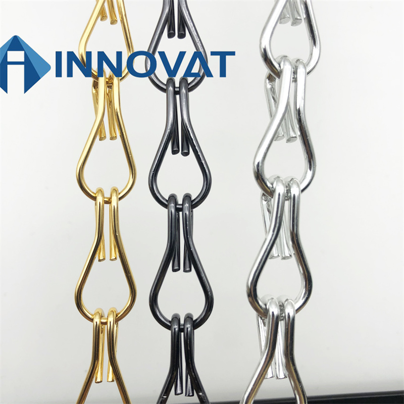 High Quality Modern Design Aluminum Door Chain Link Fly Screens Curtain Link Hook Chain Door Fly Screen Curtain/Metal Mesh/Metal Chain/Decorative Curtain