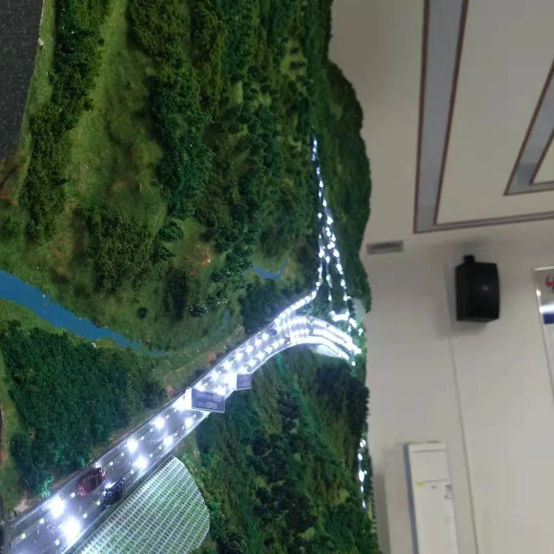 3D High-Quality Customized Bridge Building Model with Lighting Display