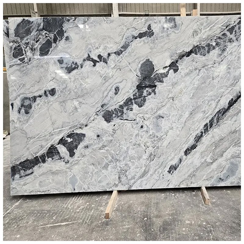 Arctic Ocean Grey Quartzite Slabs for Tiles and Countertops
