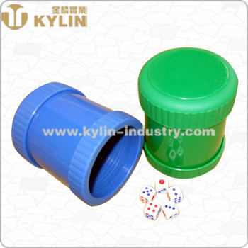 Simple Clean Family KTV Bar Games Plastic Dice Cup with 5 Dice