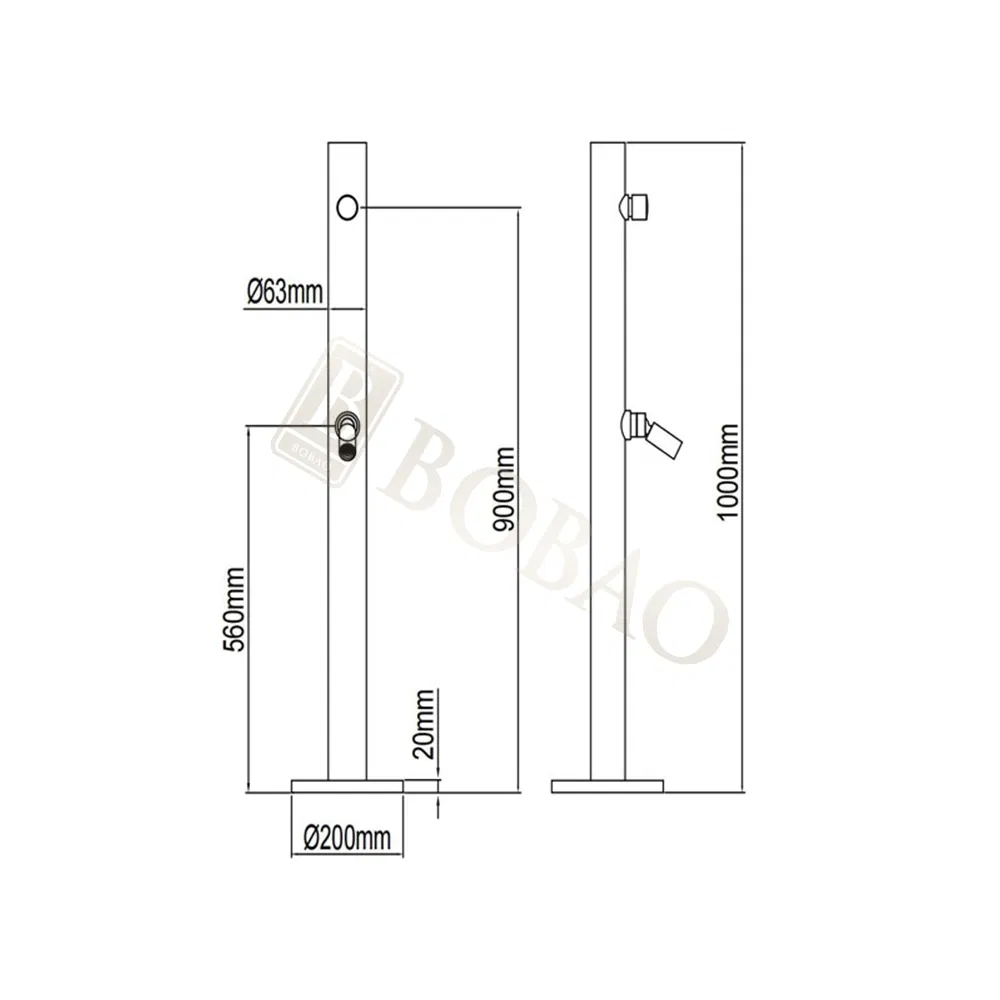 New Arrival Short Garden Shower Swimming Pool Outdoor Shower