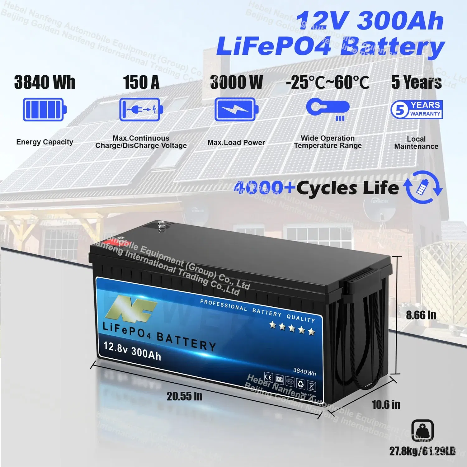 NF OEM 12V 300Ah LiFePO4 Аккумулятор для автодома