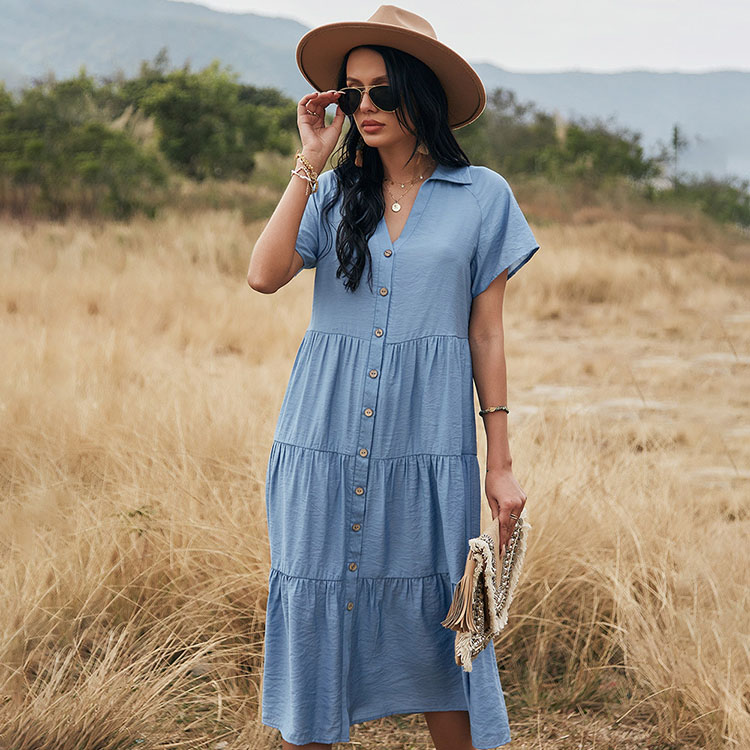 Рубашка женская весенняя плиссированная короткий рукав