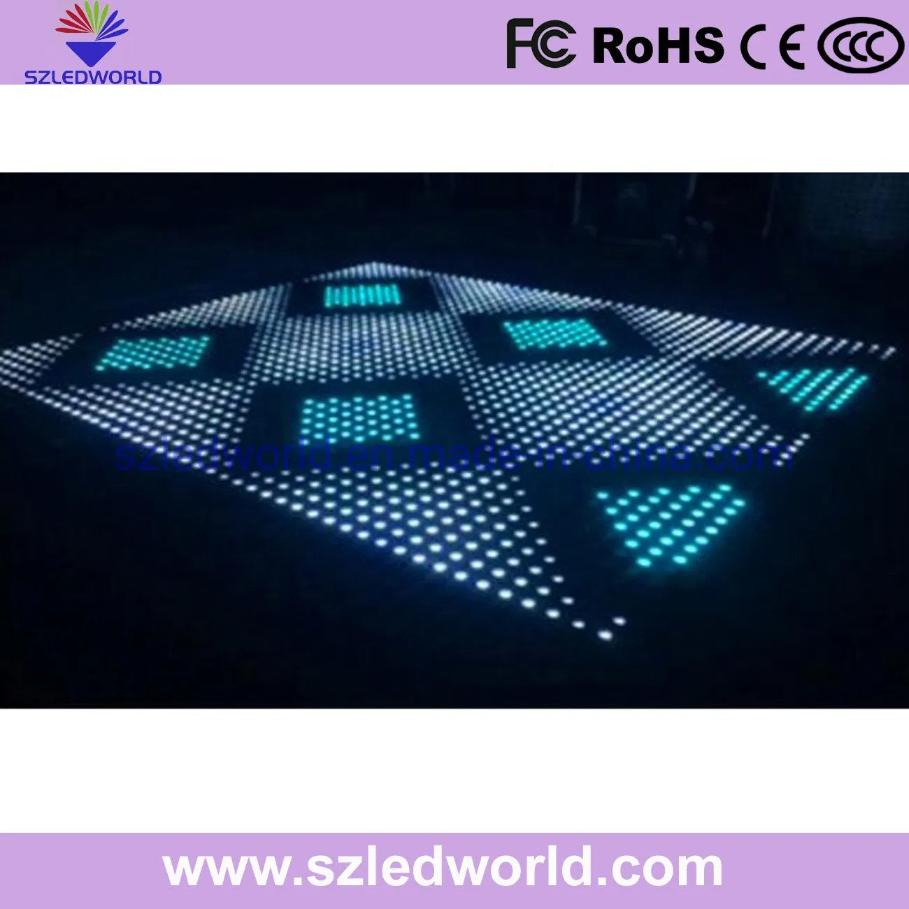 Anti-Glare IP65 Dance 3D Video Indoor P6.25 Interactive Floor Tile LED Display Screen