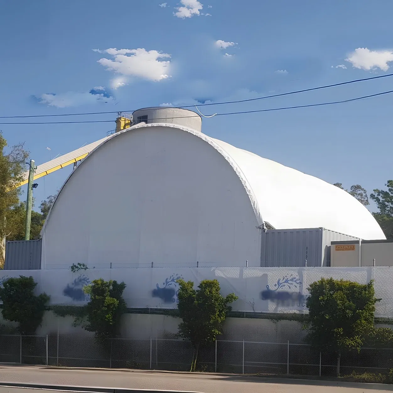 12X12X4.5m Container Storage Shelter with Roll-up Doors Industrial Dome Tent