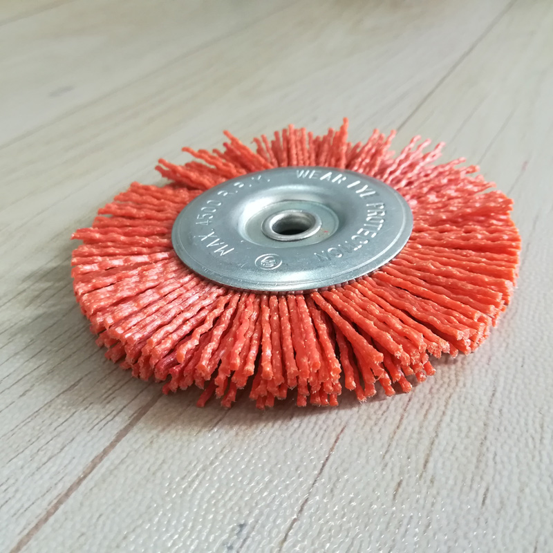 4.5 Inch Fine Nylon Abrasive Radial Wire Brush