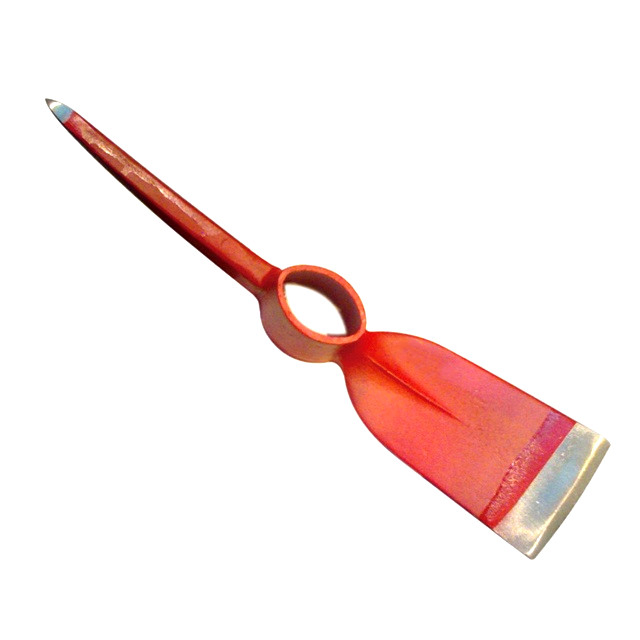 Red Color Painted Steel Pickaxe Wood Handle Steel Pick Pickax