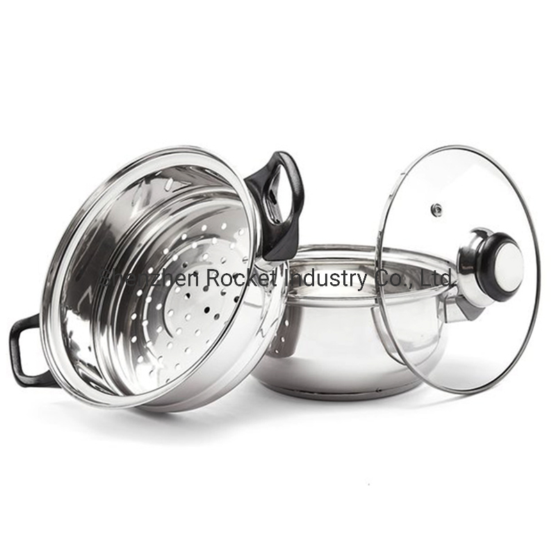 Пароварка из нержавеющей стали с бакелитовой ручкой