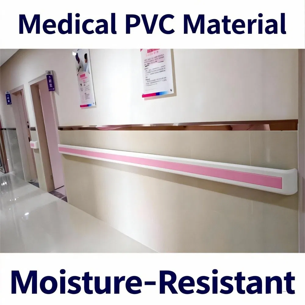 Hospital Handrail Mounted on Wall for Medical Facility Hallway and Corridor