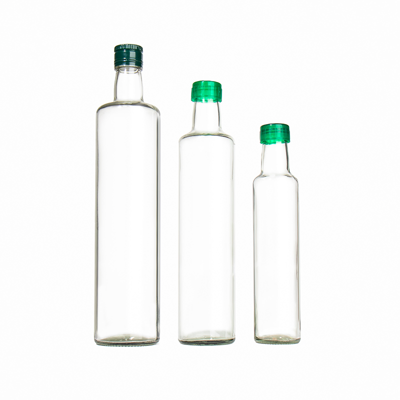 Round Shape Kitchen Oil 250ml 500ml 750ml Olive Oil Glass Bottle
