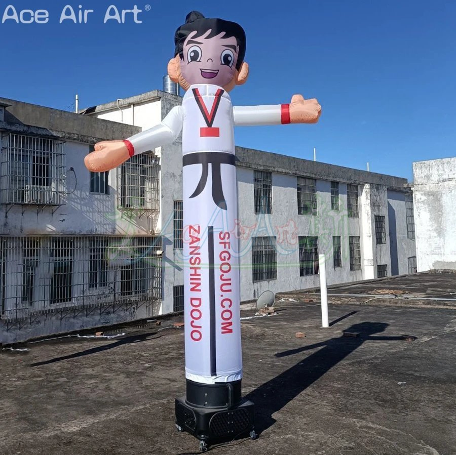 3mh Inflatable Taekwondo Boy Character Air Dancer Single Leg Sky Dancer for Advertising or Promotion