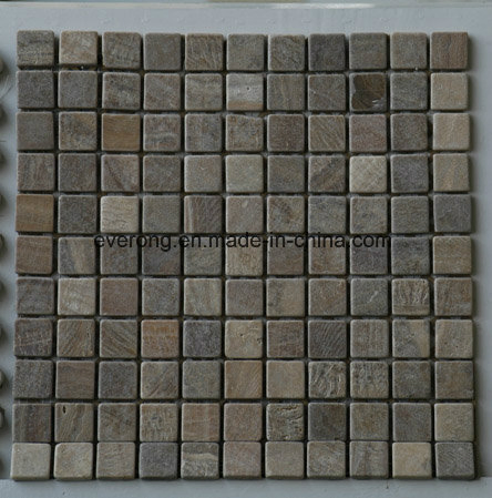 Natural Stone Marble Slate Art Mosaic for Bathroom / Kitchen Floor Tile