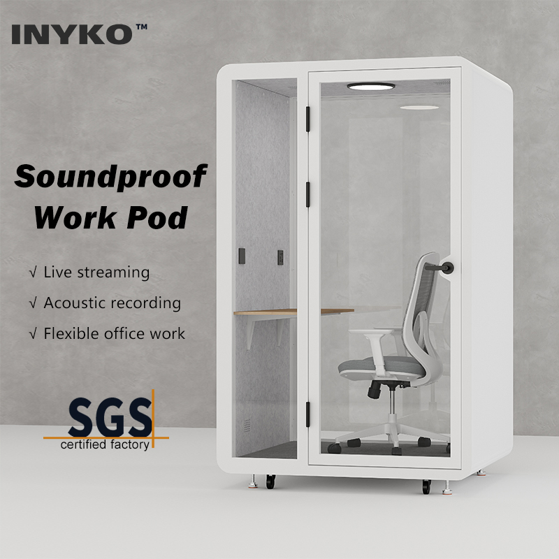 Customizable Portable Office Pod Music Studio Room Soundproof Phone Booth for 1 Person