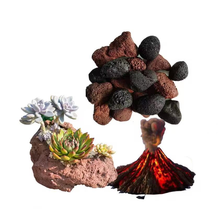 Factory Wholesale High-Quality Red Volcanic Stone Natural Granules for Planting Flowers, Filling Materials, and Wastewater Treatment.