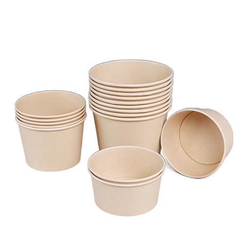 Environmentally Friendly Travel Essential! 600ml Kraft Paper Bowl, PE Coating, Low Price Surprise