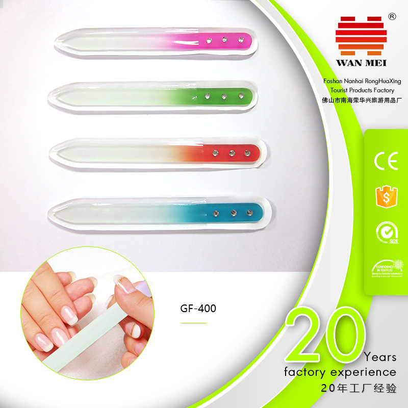 14cm Middle Crystal Glass Nail File with Diamond