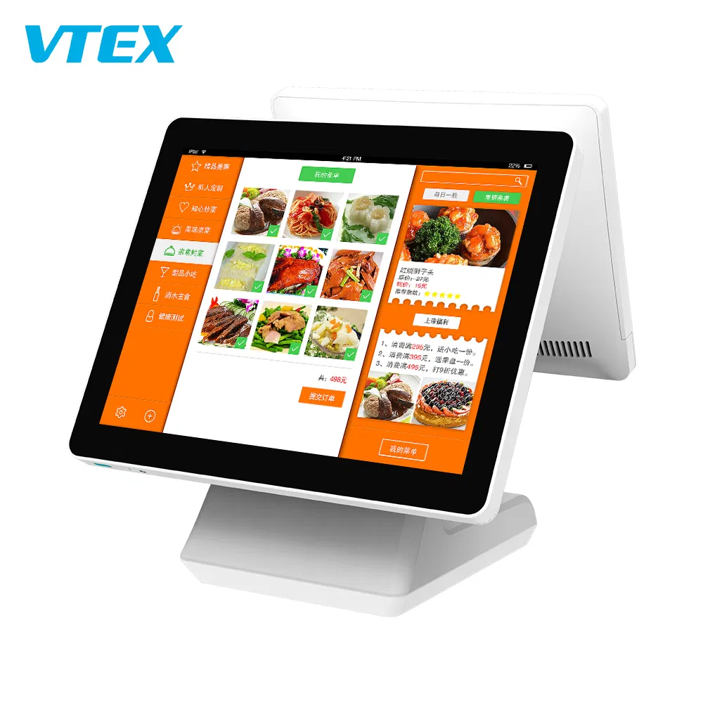 Touch Equipment Portable Business Software Dual Screen Cash Register Machine