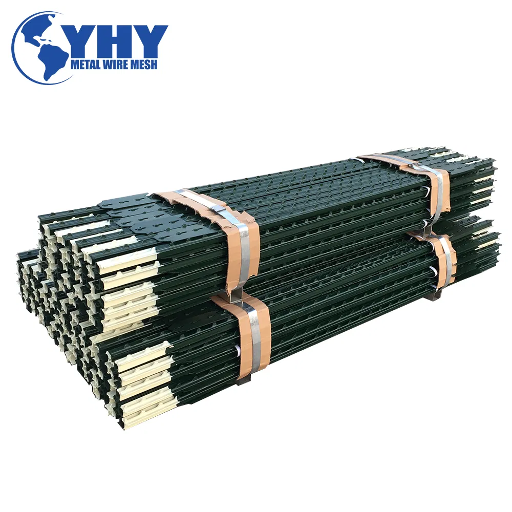 Wholesale 1.33lbs 1.8m Green Metal Studded T Post for Farm