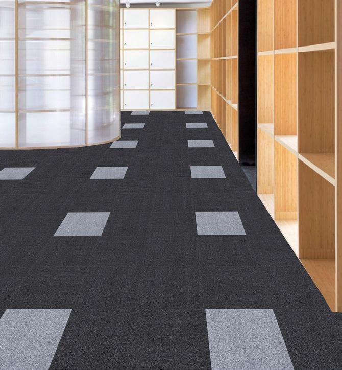 SGS Factory Commercial Office Use Anti-Slip Non-Foul PP Bitumen Carpet Tile Floor