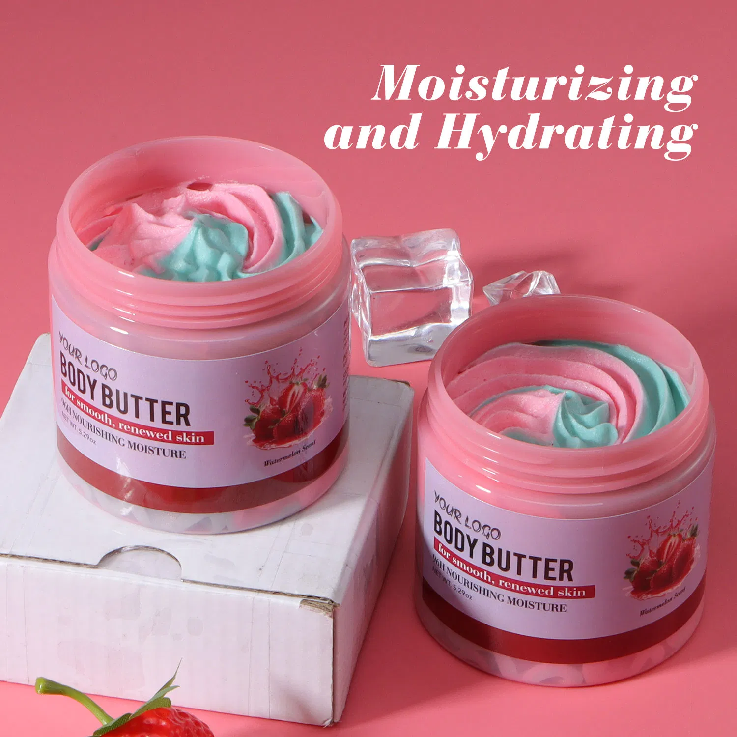 OEM Organic Body Butter Natural Struuberry Fragrance Whipped Body Butter