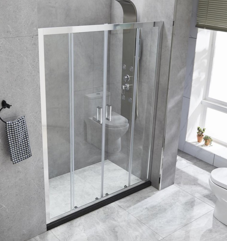 2023 Adjustable Fashion Aluminum Sliding Shower Screen Shower Door